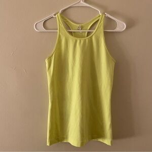 Champion small neon yellow tank top athletic workout top summer shirt comfort